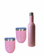 Kiss Me Pink Bundle (Wine Bottle + 2 Tumbler Set)